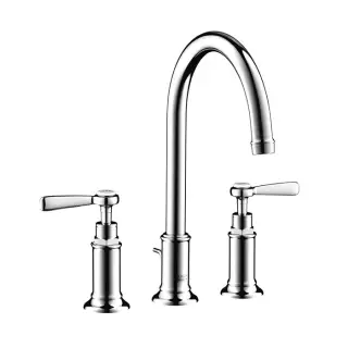 Axor Montreux Смеситель для раковины двухвентильный на 3 отверстие с донным клапаном, цвет: хром 16514000