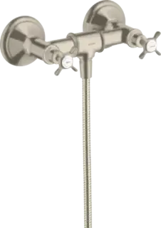 Axor Montreux Смеситель для душа c двумя крестообразными рукоятками, цвет: шлифованный никель 16560820