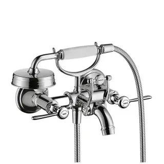 Axor Montreux Смеситель для ванны, 2 рычага, ручной душ, шланг, излив 22,4 см, цвет: хром 16551000