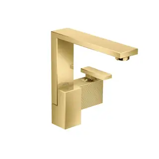 Axor Edge Смеситель для раковины высокий на 1 отверстие с донным клапаном, цвет: полированное золото 46021990