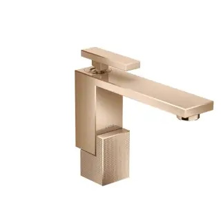 Axor Edge Смеситель для раковины на 1 отверстие с донным клапаном, цвет: полированное розовое золото 46011300