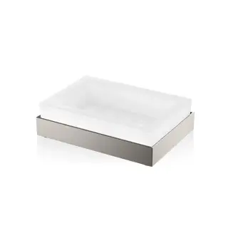 Decor Walther Corner STS Мыльница со стеклянной чашей, настольная, цвет: никель сатин. 0562634