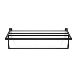 Decor Walther Corner KHT Полка для полотенец с полотенцедерж. 60x30,5 см, цвет: черный мат. 0561360