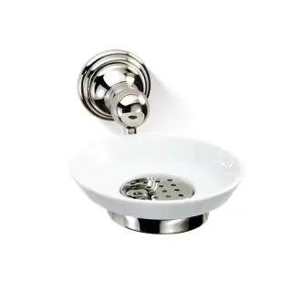 Decor Walther Classic WSS Мыльница с керамической чашей, подвесная, цвет: никель полированный 0511330