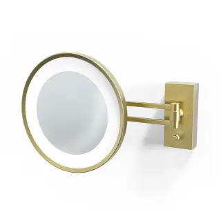 Decor Walther BS 36 LED Косметическое зеркало 22 см, подвесное увел. 3x, цвет золото матовое 0122182