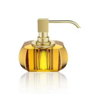 Decor Walther Kristall SSP Дозатор для мыла, настольный, стеклянная колба, цвет: золото матовое 0933481