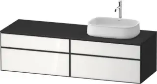 Duravit Zencha Тумба под рак. 160x55x44,2h см, цвет: белое стекло/графит супермат. ZE4824R64800000