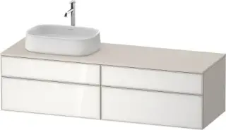 Duravit Zencha Тумба 160x55x44,2h см, цвет: белое стекло/cеро-коричн. супермат. ZE4824L64830000