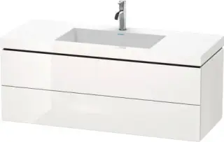 Duravit L-Cube Тумба с раковиной подвесная и 2-мя ящ. 120x48x50h см, цвет: белый глянц. LC6929O2222