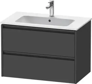 Duravit Ketho.2 Тумба под раковину с 2-мя ящ. 81x48x55h см, цвет: графит мат. K25263049490000