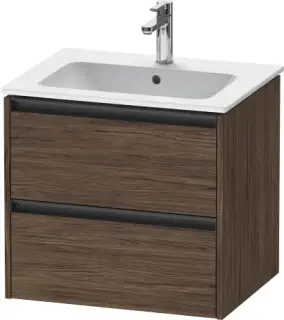 Duravit Ketho.2 Тумба под раковину с 2-мя ящ. 61x48x55h см, цвет: орех темн. K25262021210000