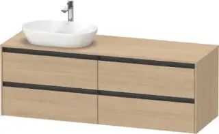 Duravit Ketho.2 Тумба под раковину слева 160x55x56,8h см, цвет: дуб натур. K24899L30300000