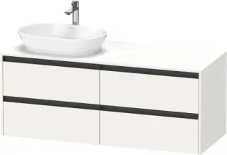 Duravit Ketho.2 Тумба под раковину слева 140x55x56,8h см, цвет: белый супермат. K24898L84840000