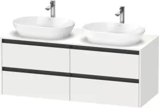 Duravit Ketho.2 Тумба под две раковины 140x55x56,8h см, цвет: Gres Pietra Grey Opaco K24898B18180000