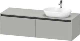 Duravit Ketho.2 Тумба под раковину справа 160x55x45,9h см, цвет: бетонно-серый мат. K24889R07070000