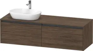 Duravit Ketho.2 Тумба под раковину слева 160x55x45,9h см, цвет: орех темн. K24889L21210000