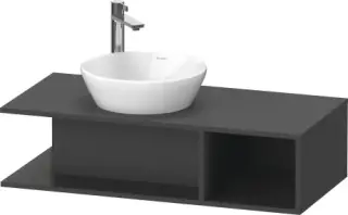 Duravit D-Neo Тумба под раковину слева подвесная 100x48x26h см, цвет: графит матовый DE491904949