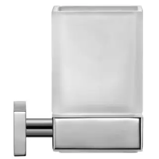 Duravit Karree Стакан подвесной, стеклянный матовый, цвет: хром 0099511000