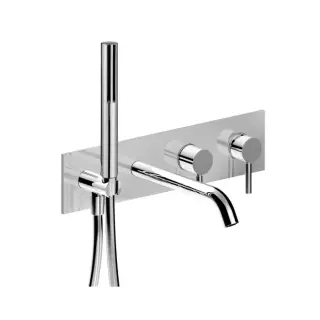 Fantini Nostromo Смеситель для ванны, встраиваемый, с ручн душем, излив 20 cм, цвет хром 50 02 E821B