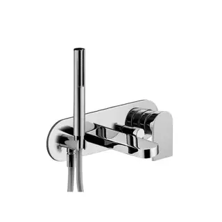 Fantini Mare Смеситель для ванны, встраиваемый, излив 14 cм, с ручн.душем, цвет хром 51 02 E120B