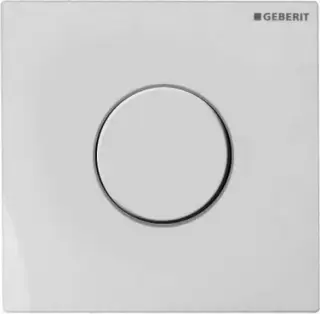 Geberit Sigma 01 Кнопка смыва для писсуара, пневмопривод, пластик, цвет: белый Alpine 116.011.11.5