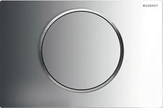 Geberit Sigma 10 Кнопка смыва для инсталляции, 1 режим, цвет: хром глянцевый, окантовка хром матовый 115.758.KH.5