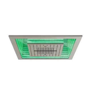 Gessi Shower Sets Верхний душ встраиваемый в потолок 60x60 см, внешняя часть, цвет: steel brushed 57963#239