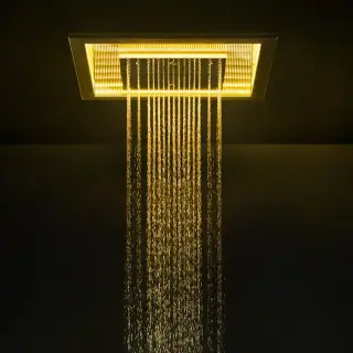 Gessi Shower Sets Встраиваемая часть верхнего душа 60 см 3 режима, хромотерапия, цвет: mirror steel 57961#238