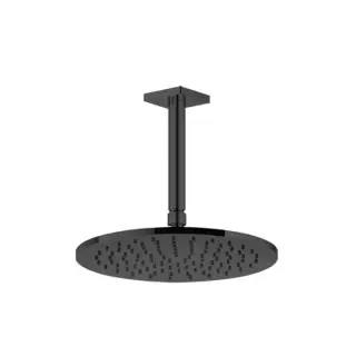 Gessi Rilievo Верхний душ 25 см 1 вид струи, кронштейн потолочный под заказ, цвет: matte black 59150#299
