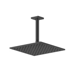 Gessi Rilievo Верхний душ 25x25 см 1 вид струи, кронштейн потолочный 26,1 см, цвет: matte black 59155#299