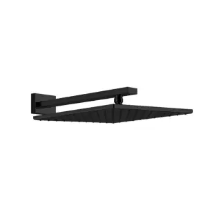 Gessi Rettangolo Верхний душ 30x30 см 1 вид струи, кронштейн настенный 38 см, цвет: matte black 15185#299