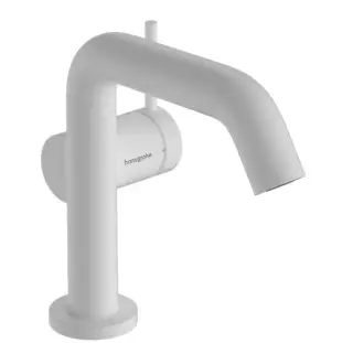 Hansgrohe Tecturis S Смеситель для раковины однорычажный, с донным клапаном, цвет: матовый белый 73323700