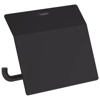 Hansgrohe AddStoris Держатель для туалетной бумаги с крышкой, латунь цвет: черный 41753670