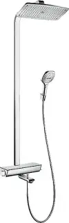 Hansgrohe Raindance Select E Душевая стойка: термостат, излив, верхний душ 36x19 см, цвет: хром 27113000
