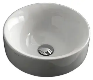 Kerasan Cento Раковина чаша d35x18h см, без перелива, цвет: Bianco 355801