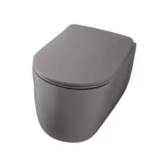 Kerasan Nolita Унитаз подвесной 55x35 см, безободковый, смыв торнадо, цвет: Ferro matt 531589