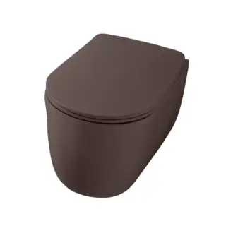 Kerasan Nolita Унитаз подвесной 55x35 см, безободковый, смыв торнадо, цвет: Borgogna matt 531575