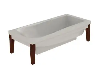 Kerasan Bentley Ванна из Crystal-tech отдельностоящая 180x80 см, цвет: Bianco 395001