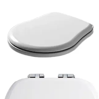 Kerasan Retro Крышка-сиденье для унитаза, крепление хром, цвет: Bianco lucido 109001