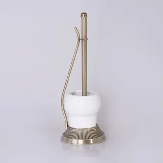 TW Retro Opal Ершик для унитаза напольный с керамической колбой, цвет: бронза TWOP120br