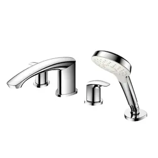 Toto GM Смеситель на борт ванны, на 4 отв., с ручным душем, цвет: хром TBG09202R