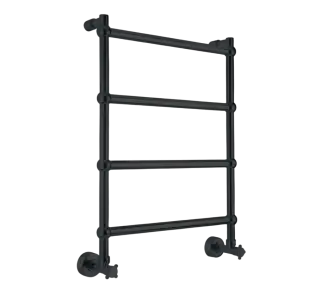 Margaroli Sole 442/TS Полотенцесушитель водяной для ГВС 52,5х71h (int 46), нижнее, цвет: matt black 442TS4604NO