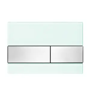 Tece Square Кнопка смыва с покр. от отпечатков, стекло, цвет: мятный зеленый/нерж. сталь, сатин 9240804