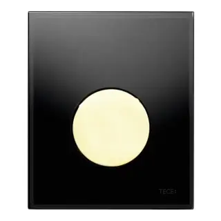 Tece Loop Кнопка смыва для писсуара, стекло, цвет: черный/позолоченные 9242658