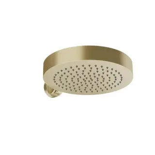 Gessi Origini Верхний душ d32 см, 1 вид струи, кронштейн настенный, цвет: brushed brass PVD 66152#727