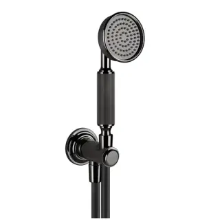 Gessi Venti20 Душевой гарнитур: ручной душ 1 вид струи, держатель, шланг 150см, цвет:black metal PVD 65123#706