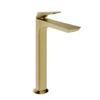 Gessi Ventaglio Смеситель для раковины высокий, с д/к, высота излива 25,1см, цвет: brushed brass PVD 72053#727
