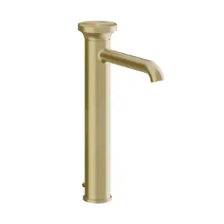 Gessi Origini Смеситель для раковины высокий, с д/к, высота излива 24,4 см, цвет: brushed brass PVD 66003#727