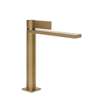 Gessi Inverso Diamantato Смеситель для раковины высокий, с д/к, цвет: warm bronze brushed PVD 73655#726