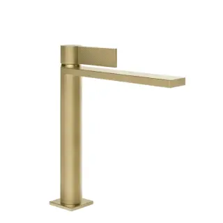 Gessi Inverso Diamantato Смеситель для раковины высокий, с д/к, излив 20 см, цвет: brushed brass PVD 73655#727